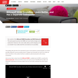 Win a Blitzwolf Soundbar and Subwoofer