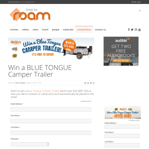 Win a Blue Tongue Camper Trailer