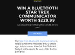 Win a bluetooth Star Trek communicator valued at $229!