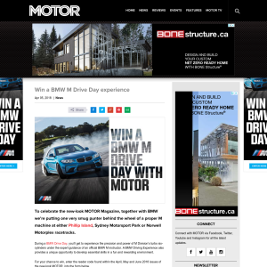 Win a BMW M Drive Day experience