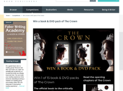 Win a book & DVD pack of The Crown