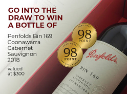 Win a Bottle of Penfolds Bin 169 Coonawarra Cabernet Sauvignon 2018