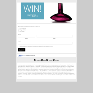 Win a bottle of the new Calvin Klein Deep Euphoria!