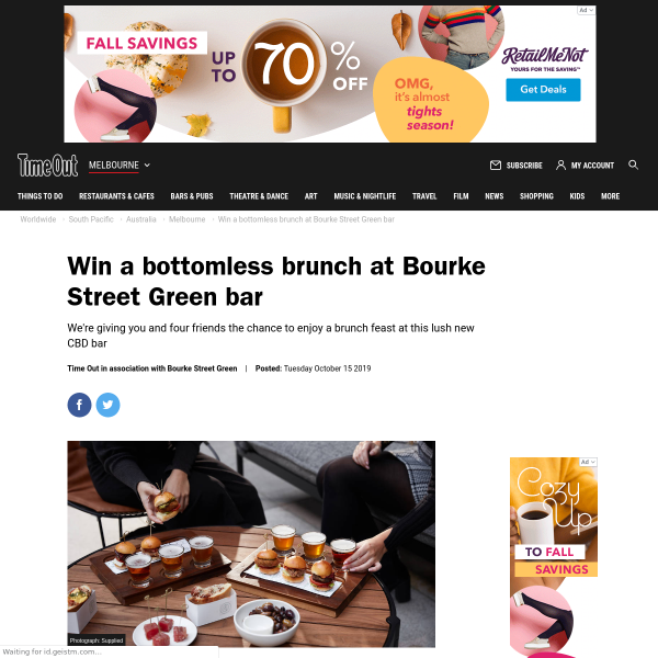 Win a Bottomless Brunch at Bourke Street Green Bar