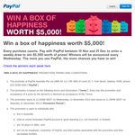 Win a 'box of happiness' worth $5,000 every week!