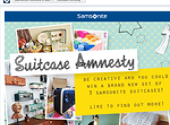 Win a brand new set of 3 Samsonite suitcases!
