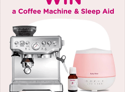Win a Breville The Barista Express Stainless Steel Coffee Machine & Euky Bear Prize Pack or 1 of 3 Minor Prizes