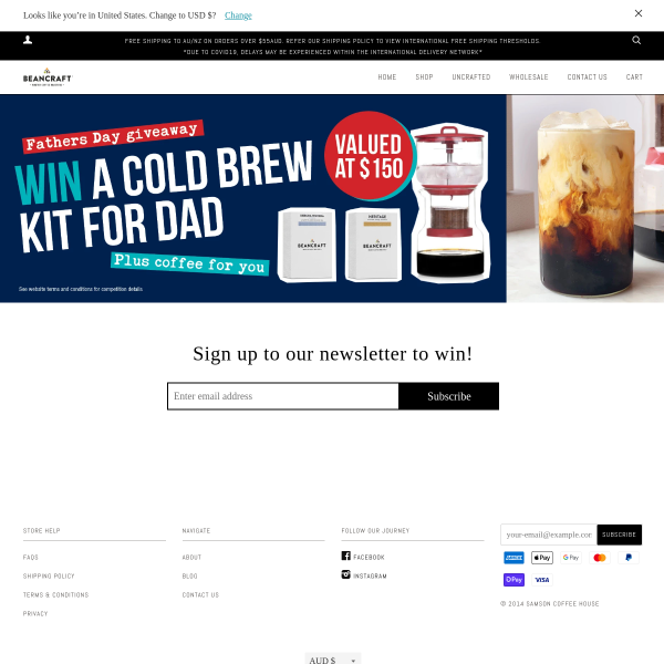 Win a Bruer Cold Brew Drip System & Beancraft Coffee Prize Pack