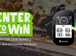 Win a Bryton S500, Cap, Bottle, Stickers