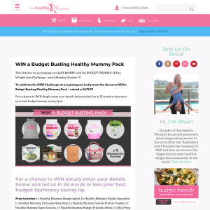 Win a Budget Busting Healthy Mummy Pack