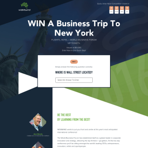 Win a business trip to New York, including 'World Business Forum' VIP tickets!