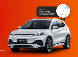 Win a BYD ATTO 3 Electric Vehicle and an AmpCharge EV Charger 22kw