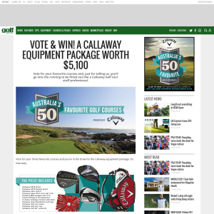 Win a Callaway equipment package worth $5,100!