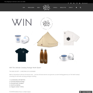 Win a Camping Package Worth $1,200 from The Seek Society