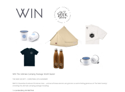 Win a Camping Package Worth $1,200 from The Seek Society