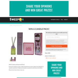 Win a candle pack valued at $100!