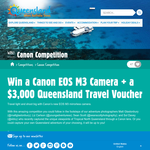 Win a Canon EOS M3 Camera + a $3,000 Queensland Travel Voucher