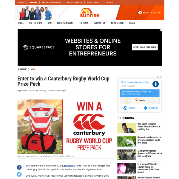 Win a Canterbury Rugby World Cup Home Pro Jersey & Pack-Away Bag