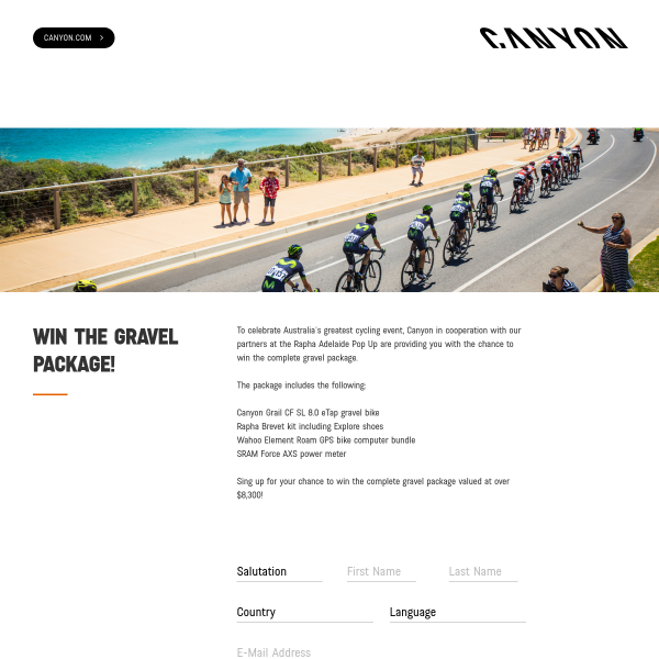 Win a Canyon Grail Gravel Bike & Accessories Over