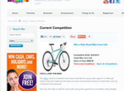 Win a Cell Cadet Kids Road Bike valued at $700