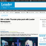 Win a Celtic Thunder prize pack with Leader Newspapers