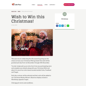 Win a chance to have your Christmas Wish granted