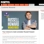 Win a chance to meet comedian Russell Howard