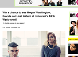 Win a chance to see Megan Washington, Broods and Just A Gent at Universal's ARIA Week event! 