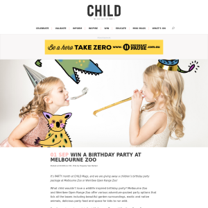 Win A Children's Birthday Party Zoo Package