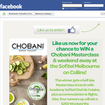 Win a 'Chobani' Masterclass & weekend away at the Sofitel Melbourne on Collins!