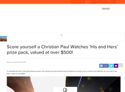 Win a Christian Paul Watches ‘His and Hers’ Prize Pack