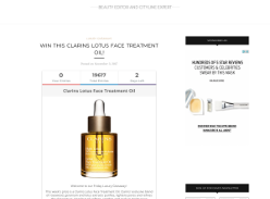 Win a Clarins Lotus Face Treatment Oil