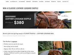 Win a Classic Leather Luggage Duffle