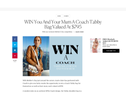 Win a Coach Tabby Bag for you & your Mum!