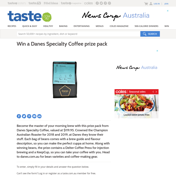 Win a Coffee Lovers Prize Pack
