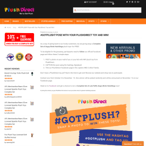 Win a Complete Set of Angry Birds Hatchlings plush toys