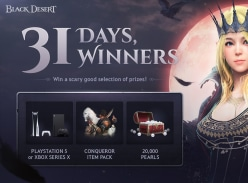 Win a Console of Choice (PS5 or Series X) or 1 of 30 Black Desert Online Runner-up Prizes