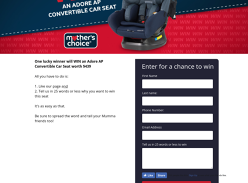 Win a Convertible Car Seat