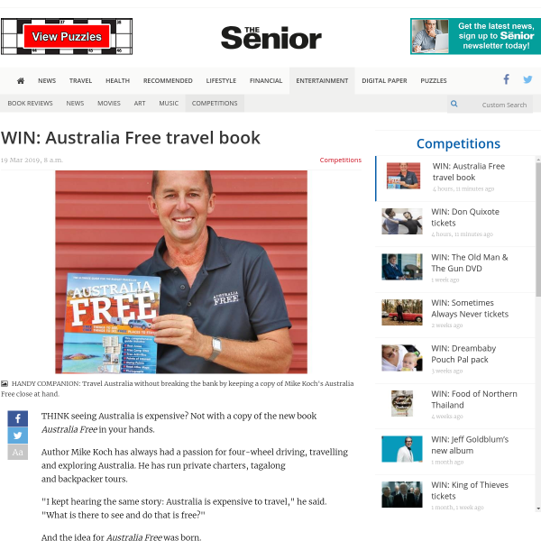 Win a copy of Australia Free travel book