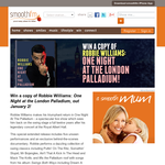 Win a copy of Robbie Williams' DVD 'One Night at the Palladium'!