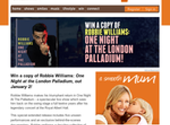 Win a copy of Robbie Williams' DVD 'One Night at the Palladium'!