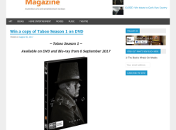 Win a copy of Taboo Season 1 on DVD