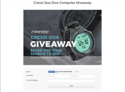 Win a Cressi Goa Dive Computer