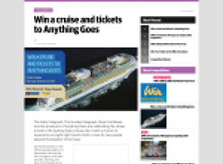 Win a cruise and tickets to 'Anything Goes'!