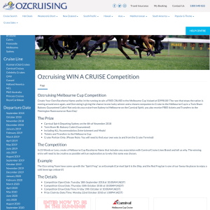 Win a Cruise to the Melbourne Cup