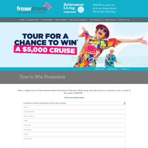 Win a cruise to the value of $5,000