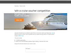 Win a cruise voucher competition