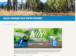 Win a CS4610 Chainsaw Pack