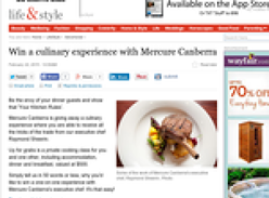Win a culinary experience with Mercure Canberra!