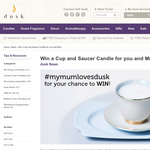Win a Cup & Saucer Candle for you & your mum!